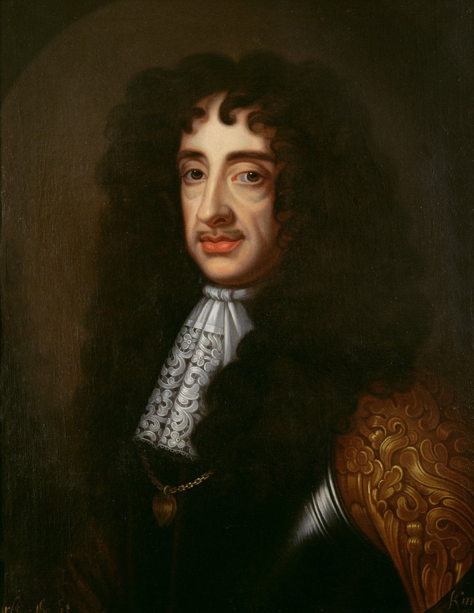 Portret van Karel II (1630-85) door English School