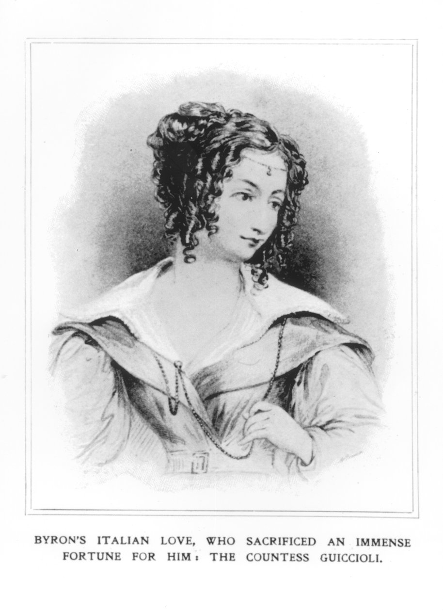 Portret van gravin Guiccioli (1800-73) door English School
