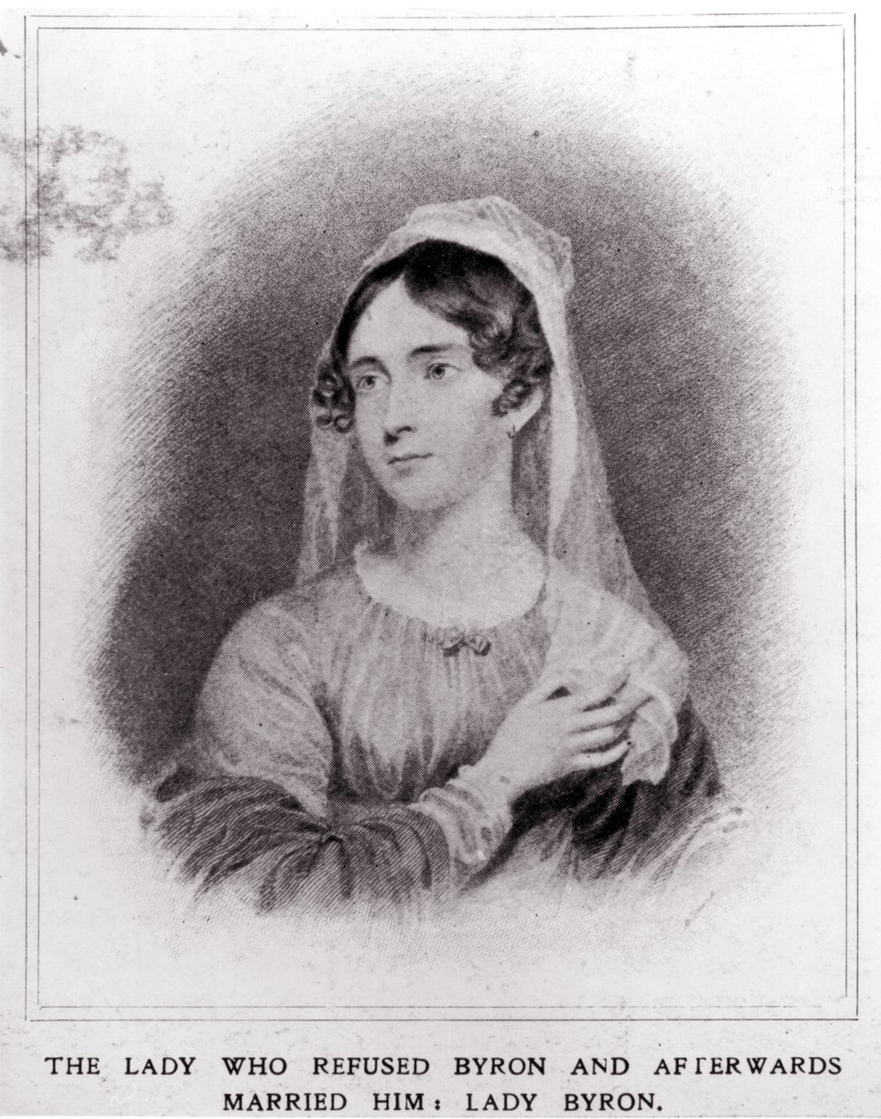 Portret van Lady Byron (1792-1863) door English School