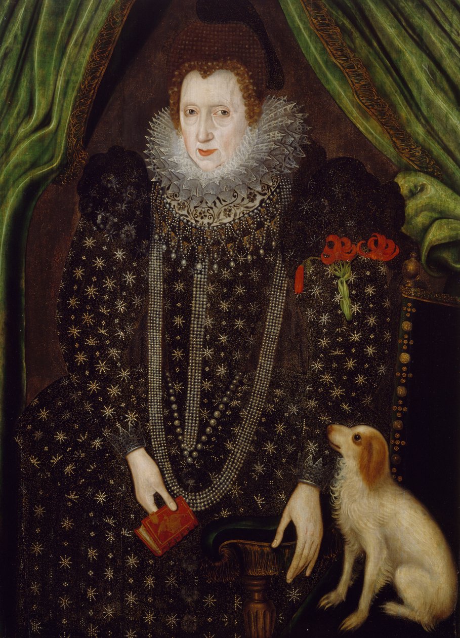 Portret van een dame, 1600-1700 door English School