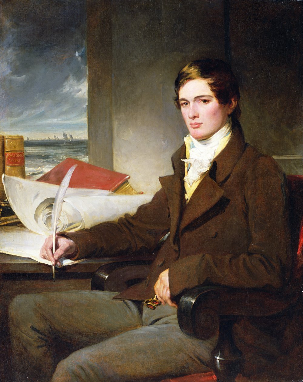 Portret van een jonge heer door English School