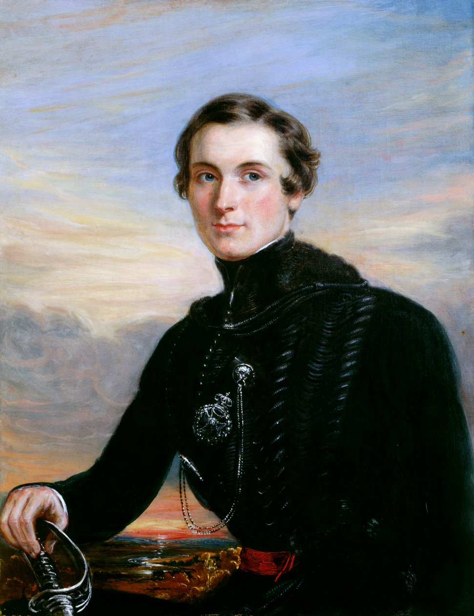 Portret van een officier door English School
