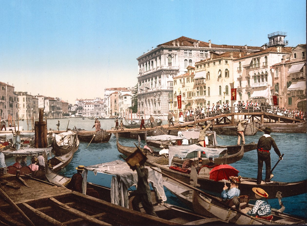 Processie op het Canal Grande, Venetië door English School