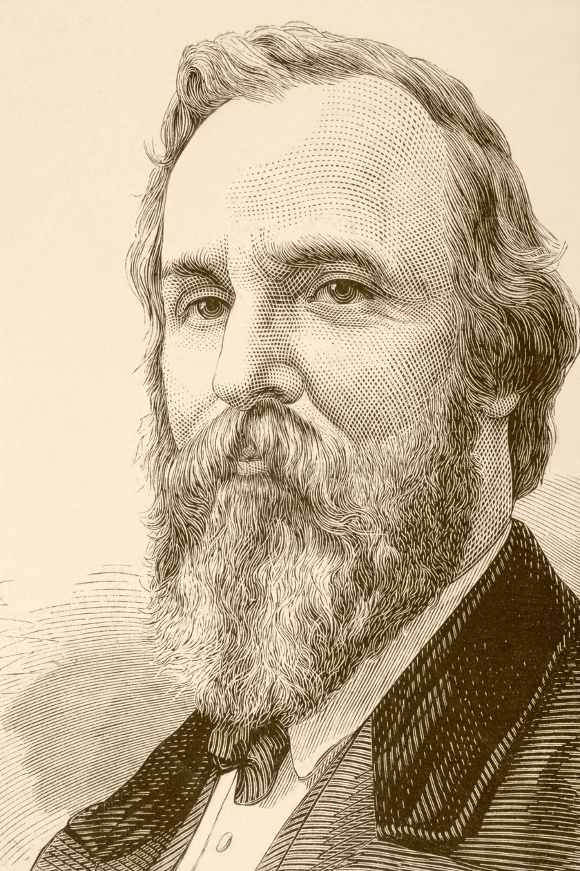 Rutherford Birchard Hayes (litho) door English School