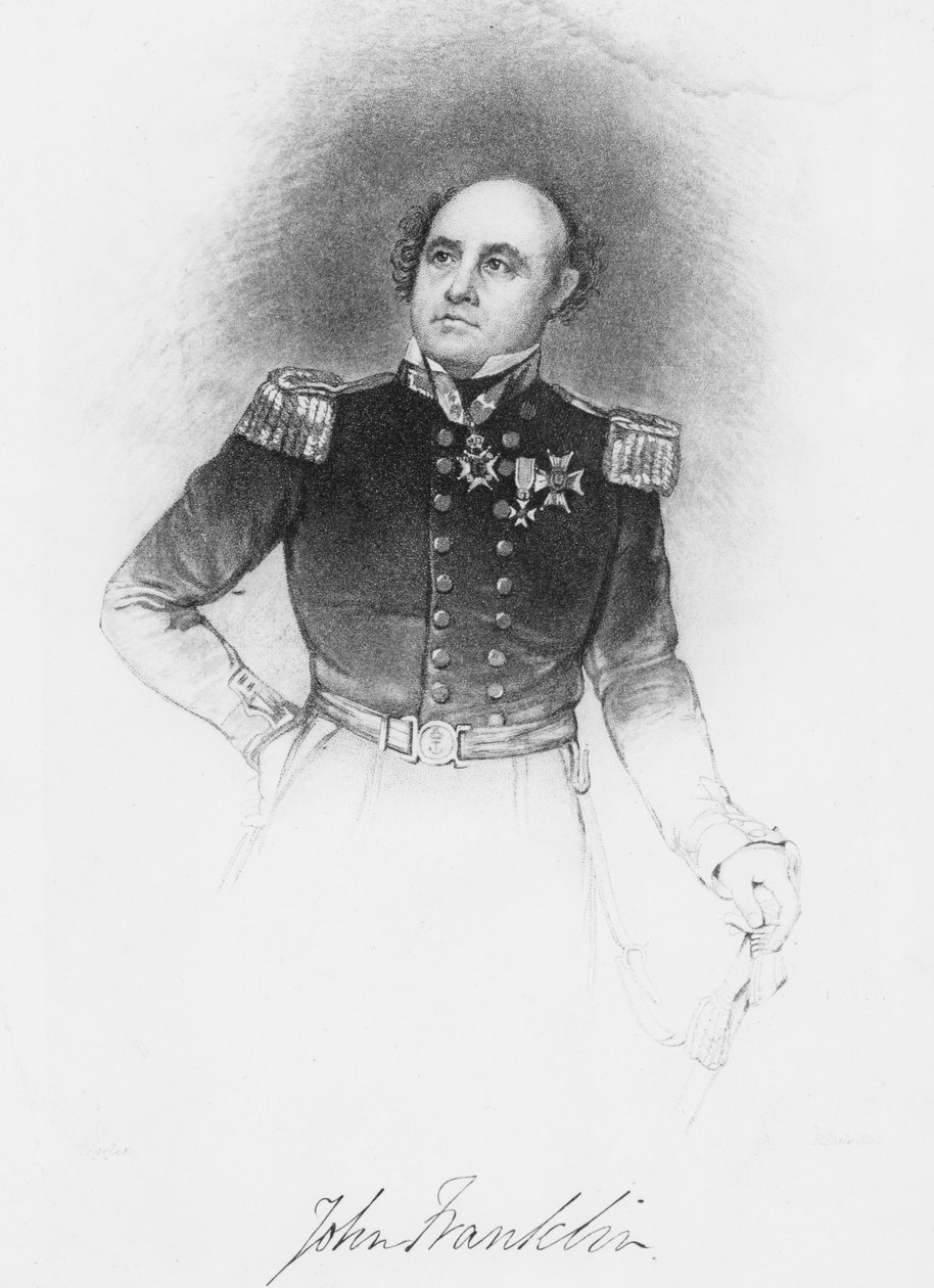 Sir John Franklin (gravure) door English School