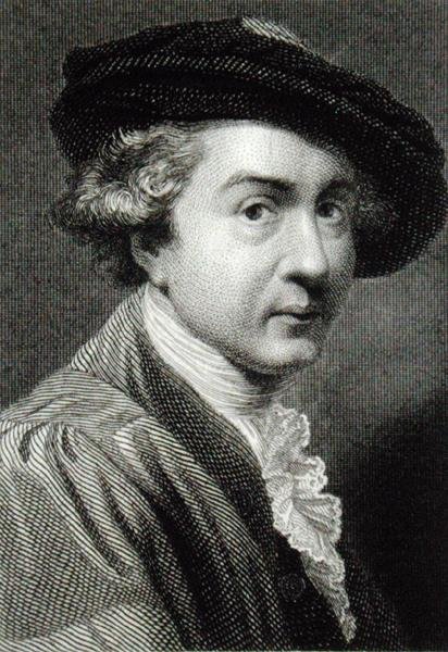 Sir Joshua Reynolds (1723-92) (gravure) door English School