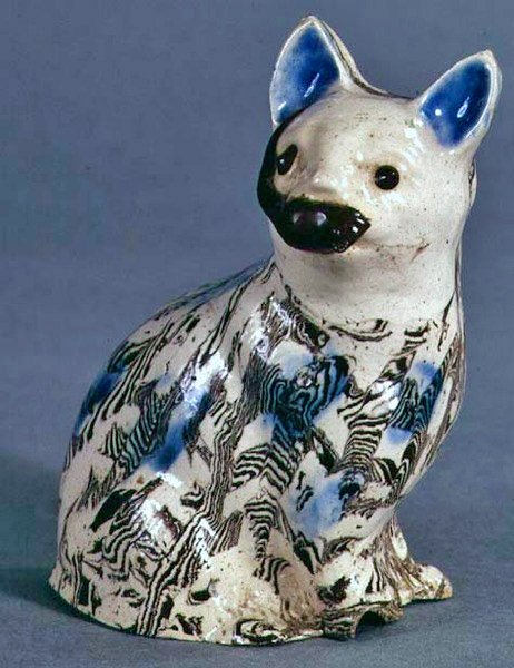 Staffordshire massieve agaat kat, c.1745 door English School