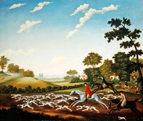 De jacht, ca. 1770 door English School
