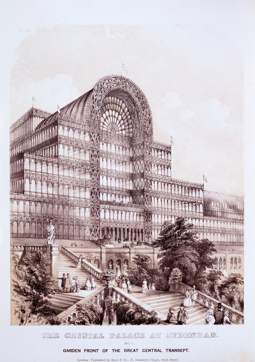 Het Crystal Palace in Sydenham door English School