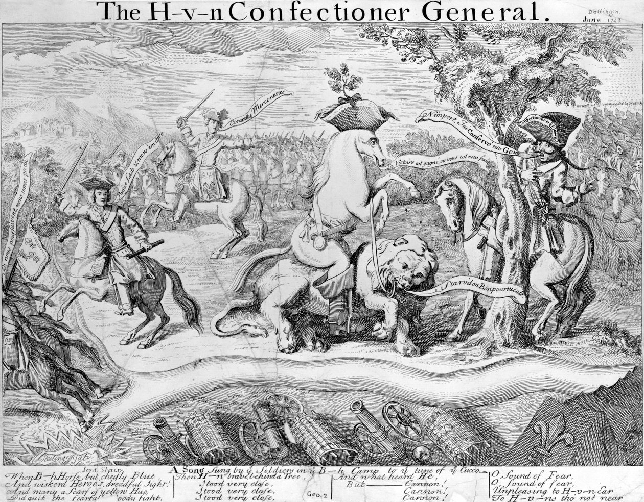 De H- V- N banketbakker generaal, c.1743 door English School
