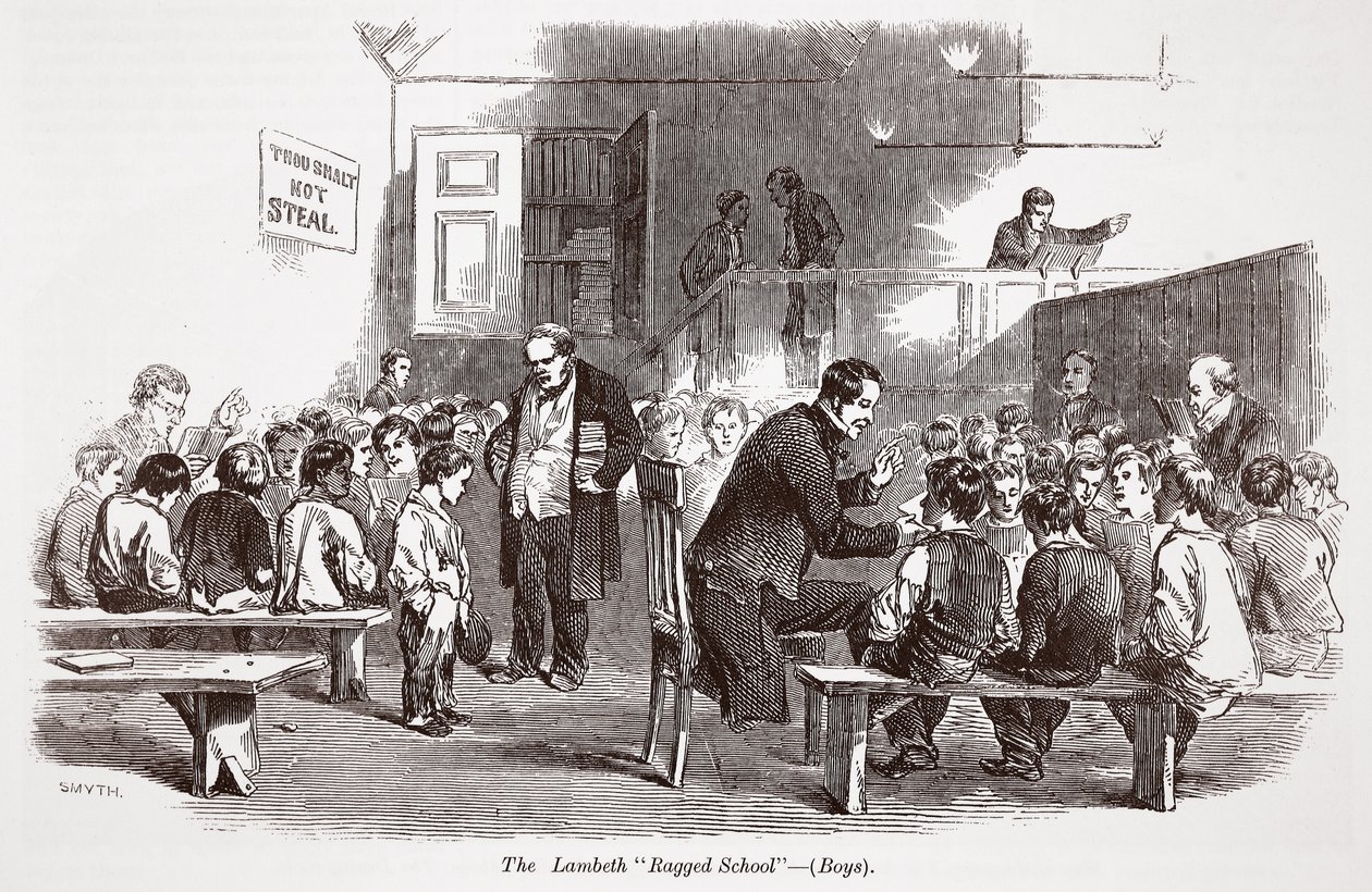 De Lambeth Ragged School (jongens) door English School