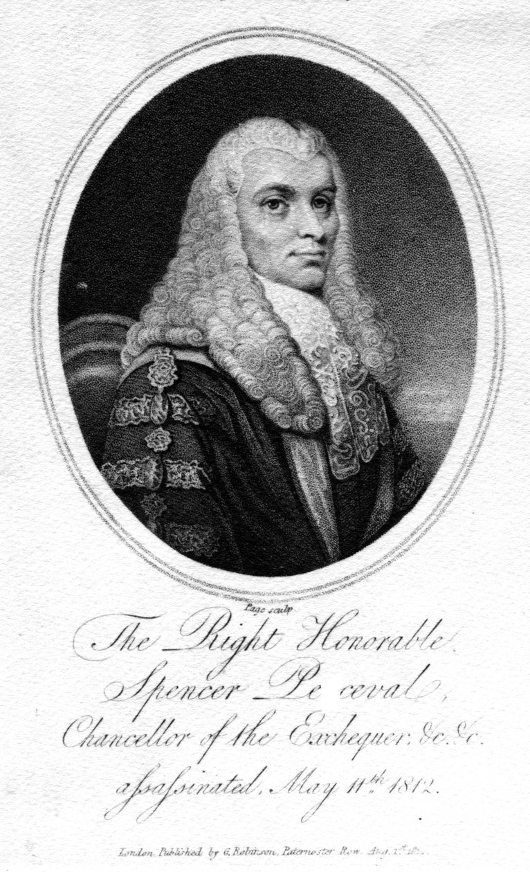 De Zeer Eerwaarde Spencer Perceval, 1812 door English School