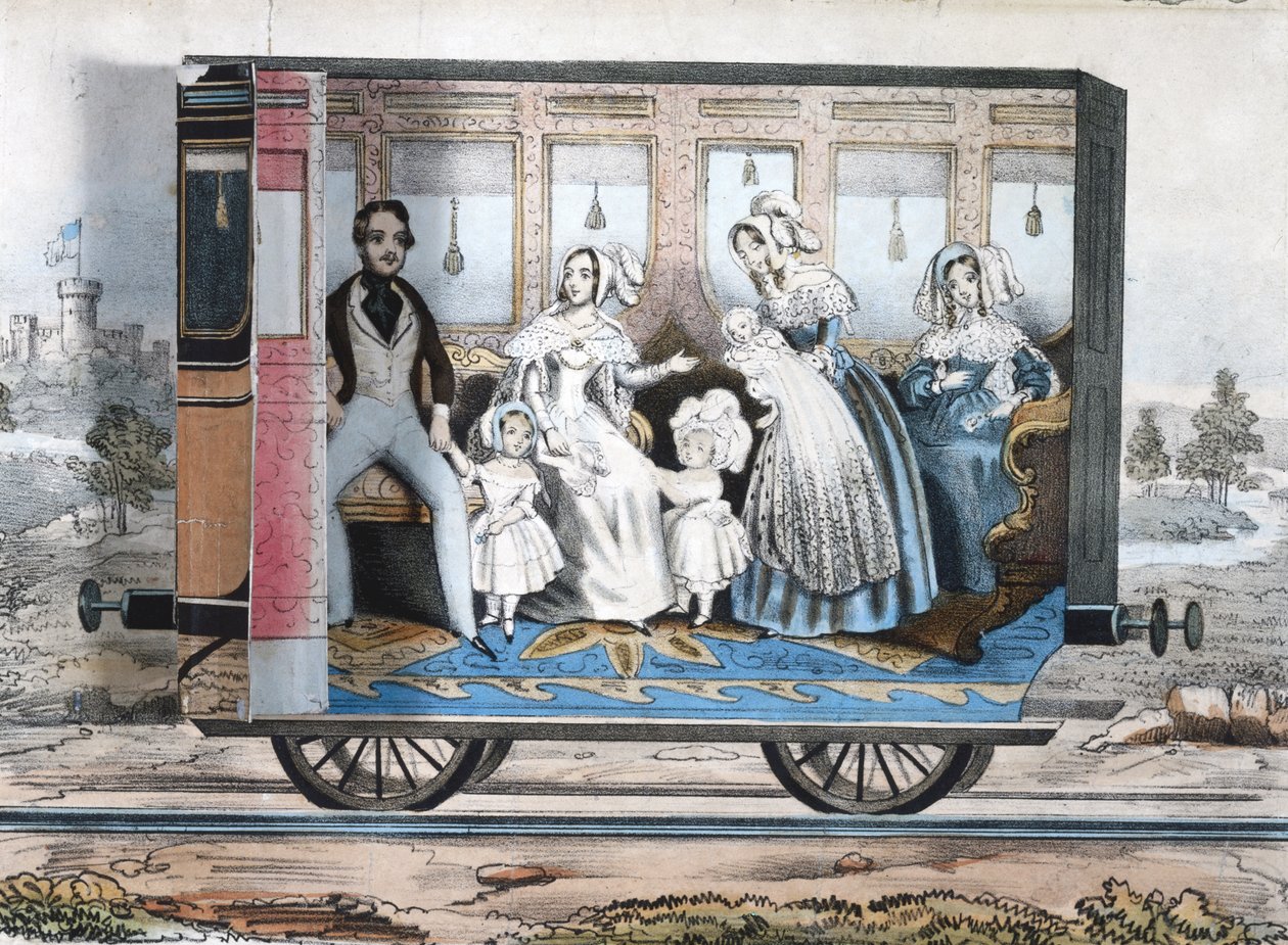 De Koninklijke Spoorwegwagon, c.1848 door English School