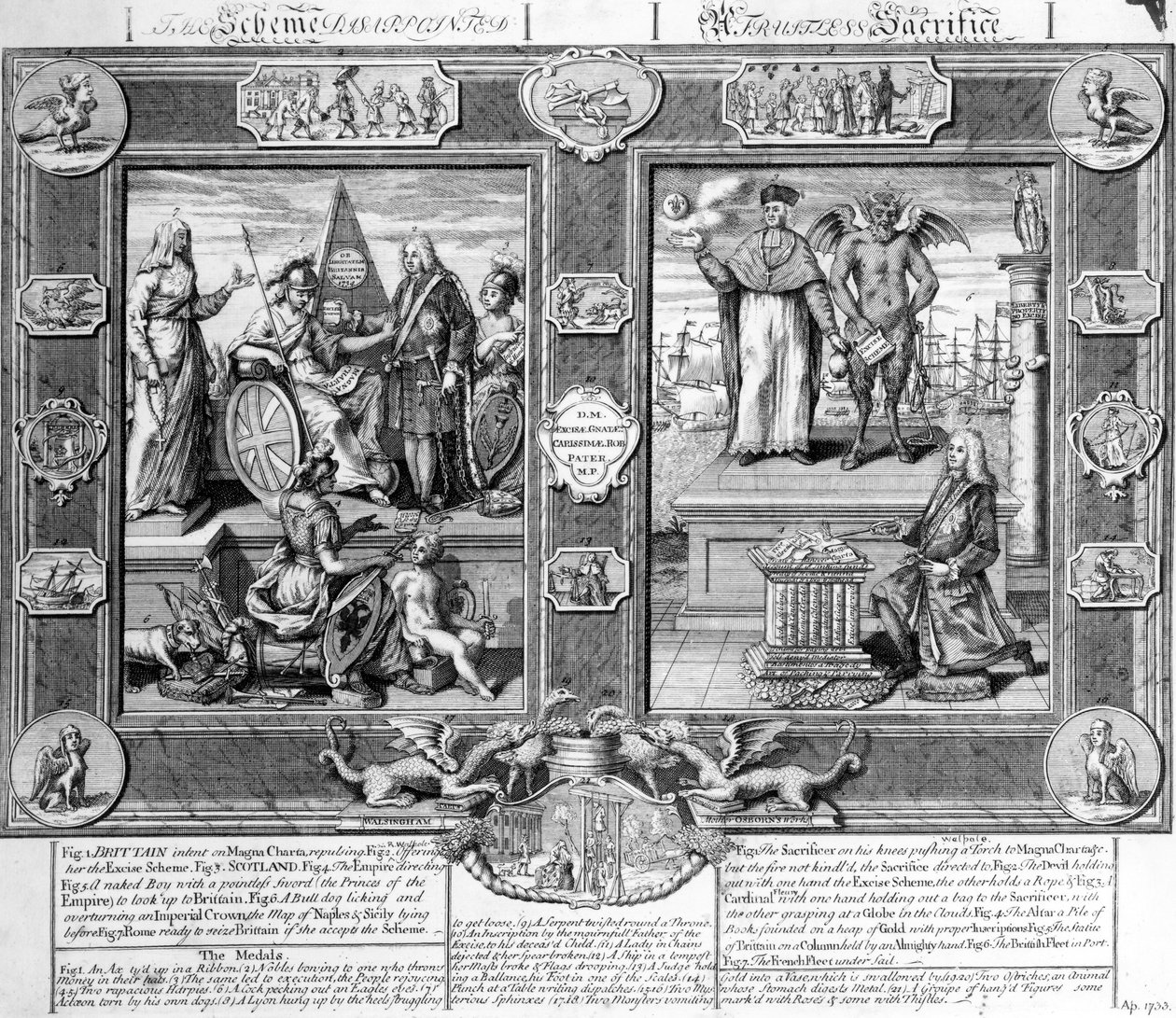 Het Schema Teleurgesteld, Een Vruchteloos Offer, c.1733 door English School