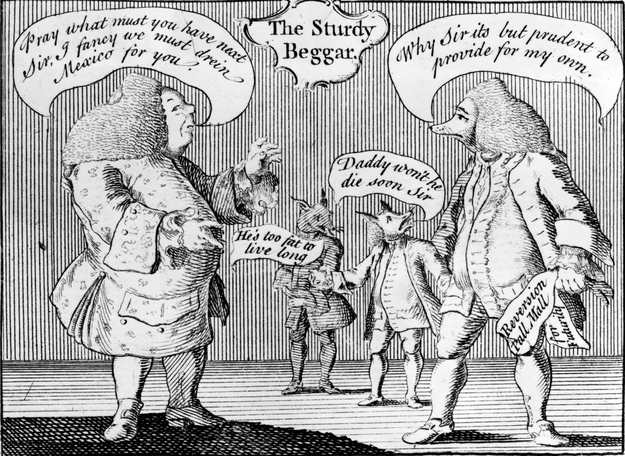De Sterke Bedelaar, 1758 door English School