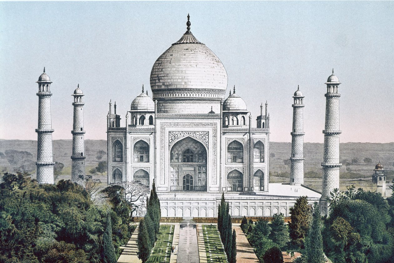 De Taj Mahal in Agra door English School
