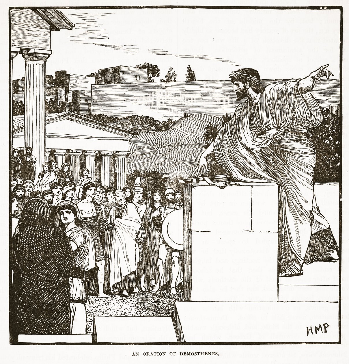De redevoering van Demosthenes door English School