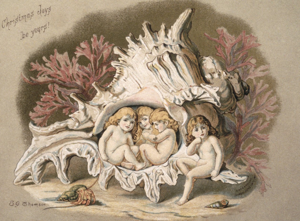 De waterkinderen, ca. 1880 door English School