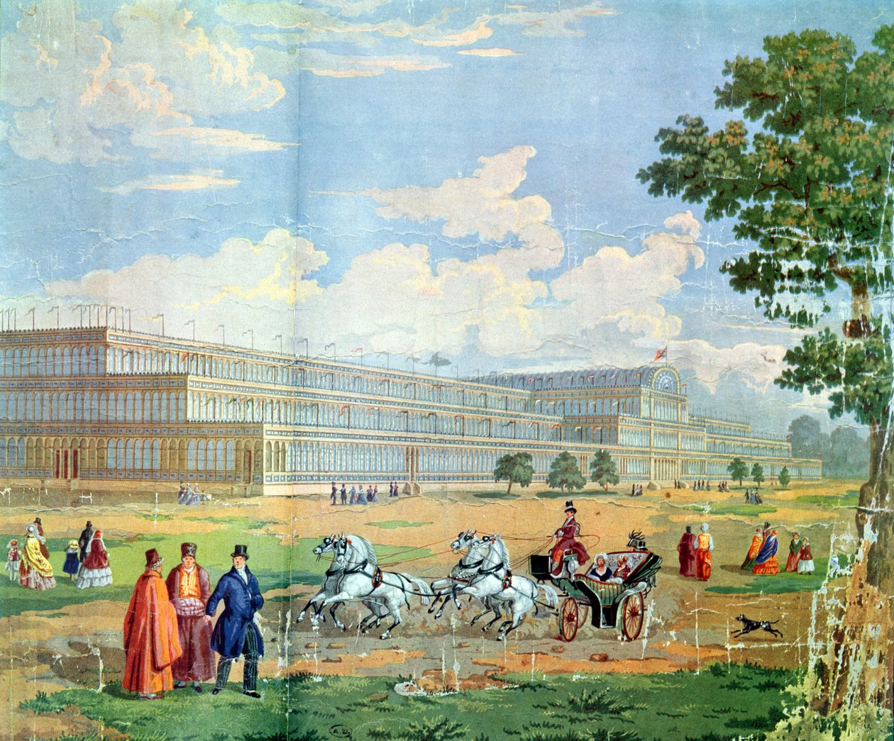 Uitzicht op het Crystal Palace door English School