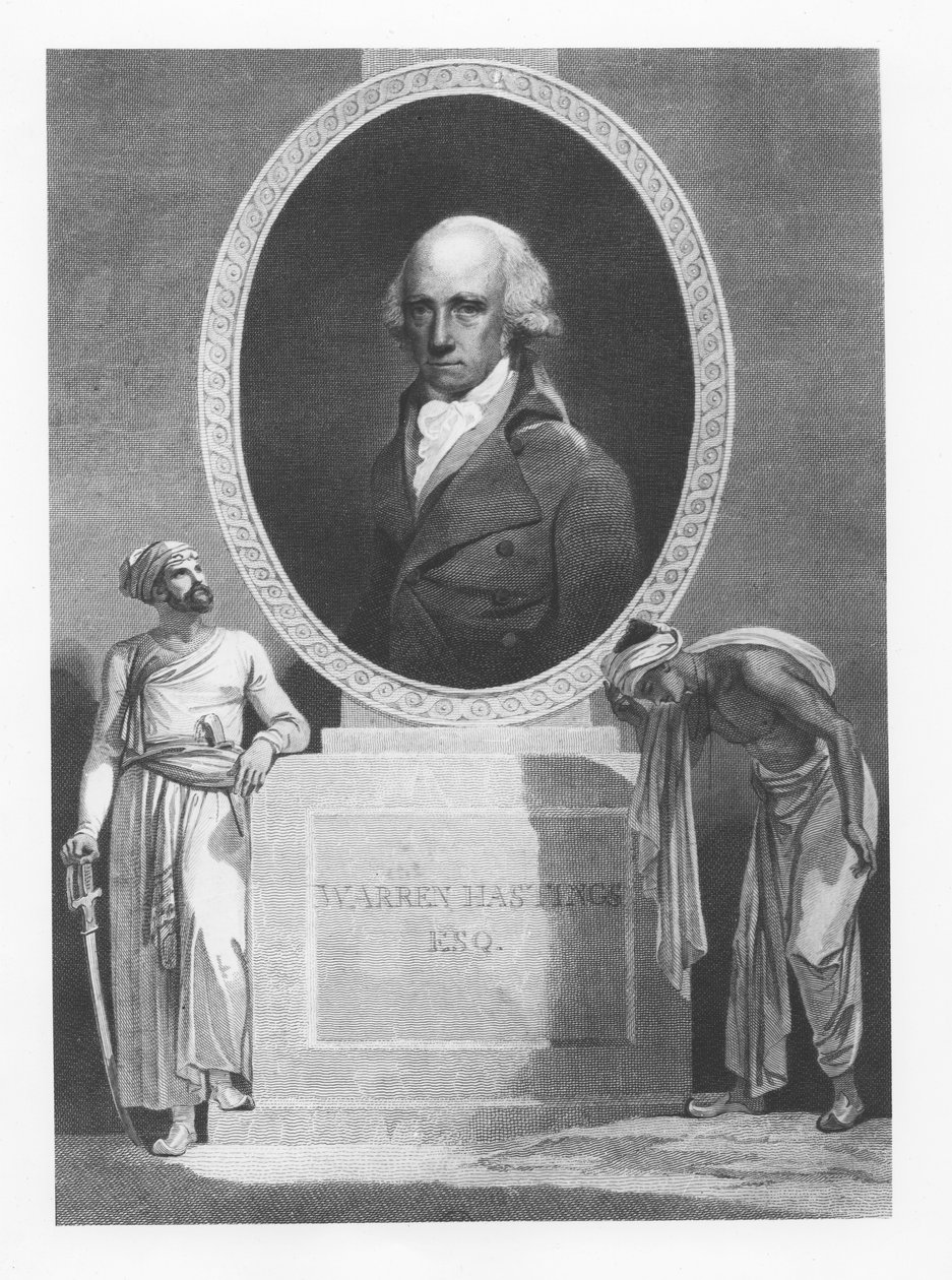 Warren Hastings (gravure) door English School