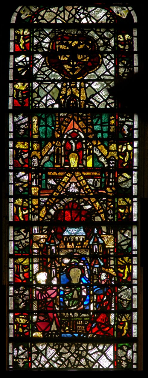 Raam w42 met St. Catherine in gevangenschap door English School