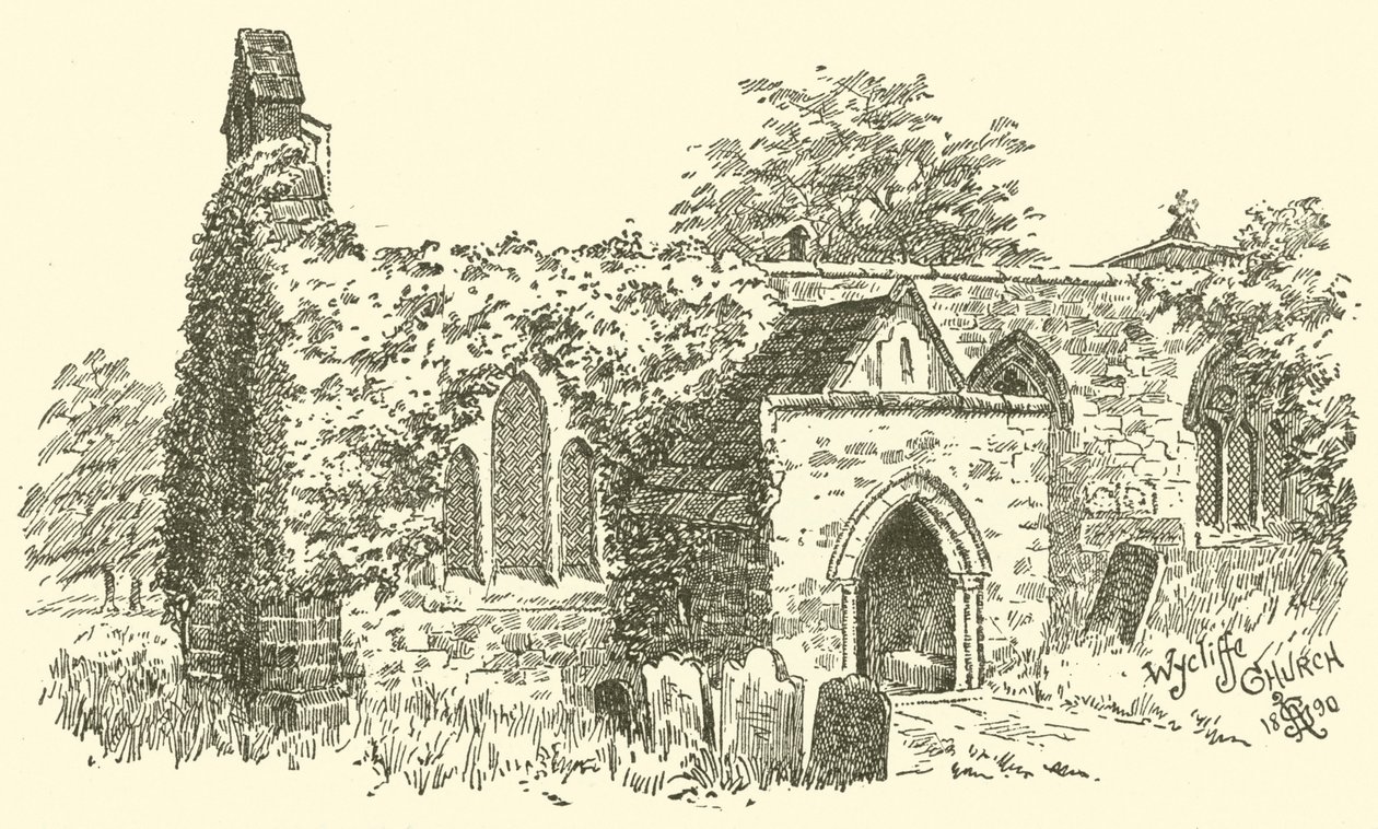 Wycliffe Kerk (gravure) door English School