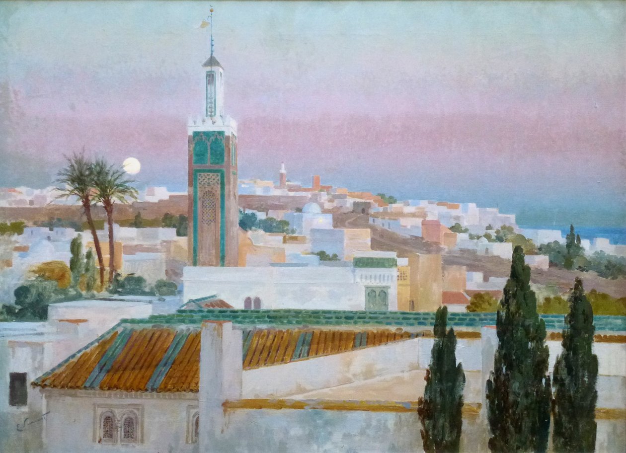 Schemering in Tanger door Enrique Simonet
