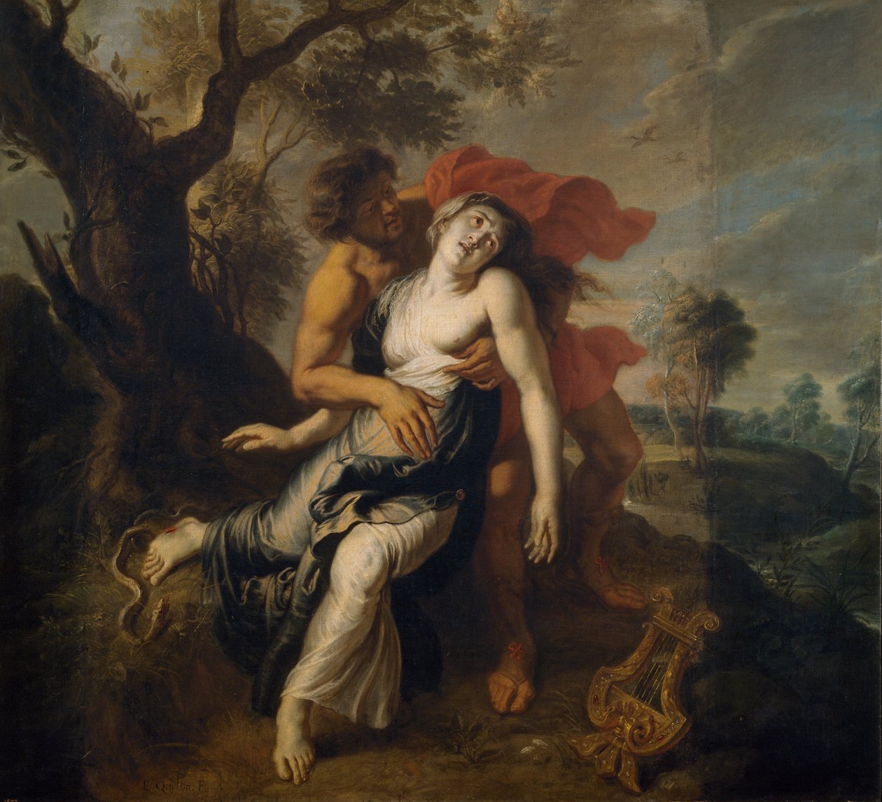 De dood van Eurydice door Erasmus Quellinus II