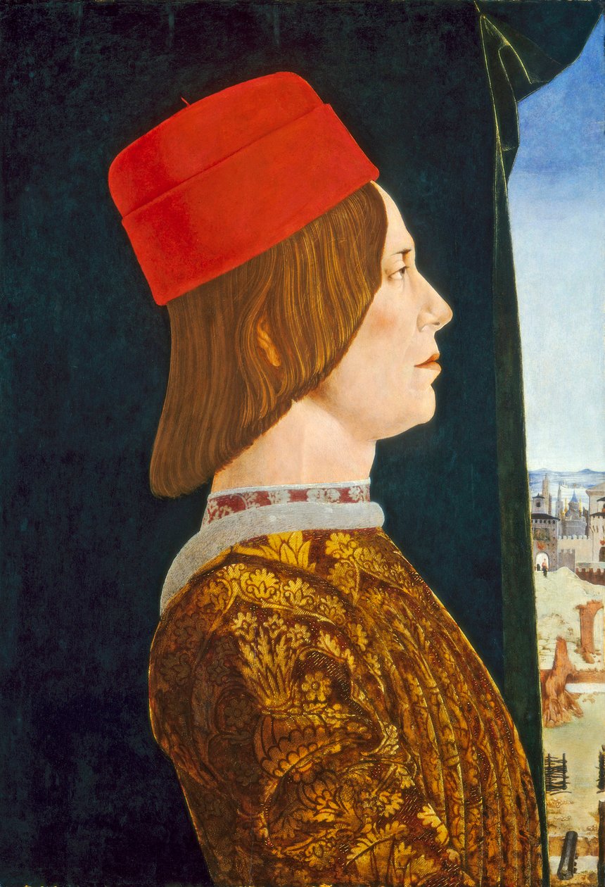 Giovanni II Bentivoglio, c. 1474-77 door Ercole de Roberti