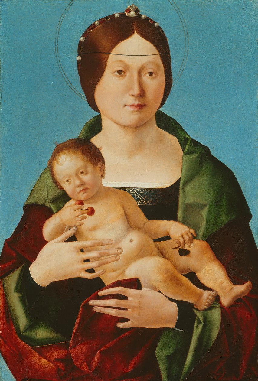Maagd en Kind, 1490-96 door Ercole de