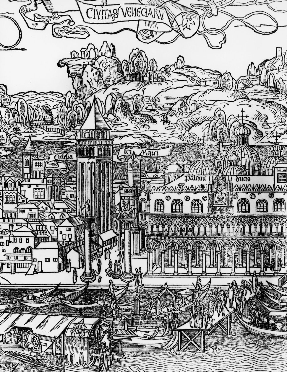 Venetië, houtsnede door Erhard Reuwich (1455-1490), Italië door Erhard Reuwich
