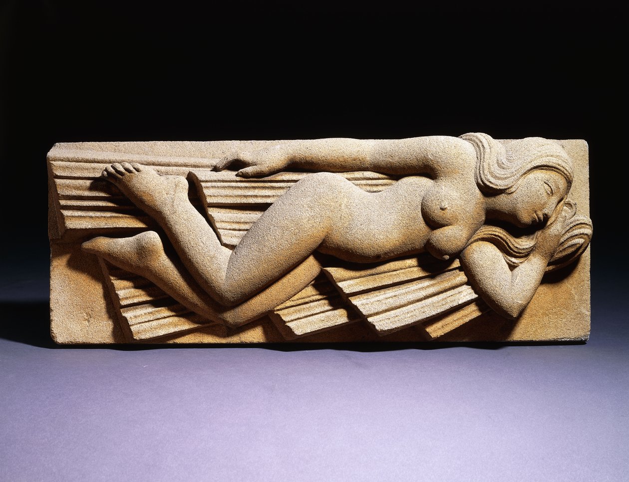 Model voor Beeldhouwwerk: De Zuidenwind door Eric Gill