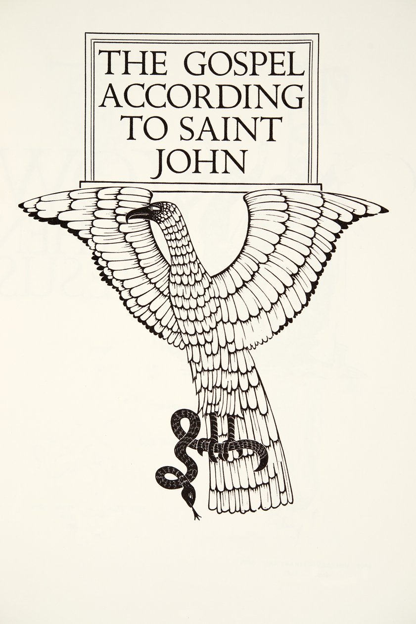 De adelaar van St. Johannes door Eric Gill