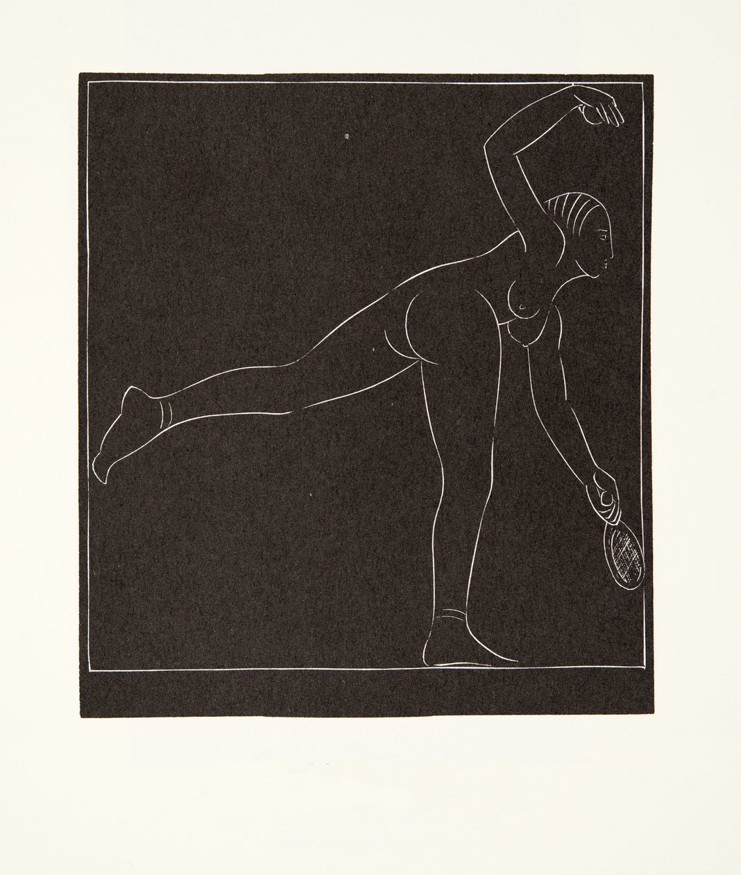 De Tennisser door Eric Gill