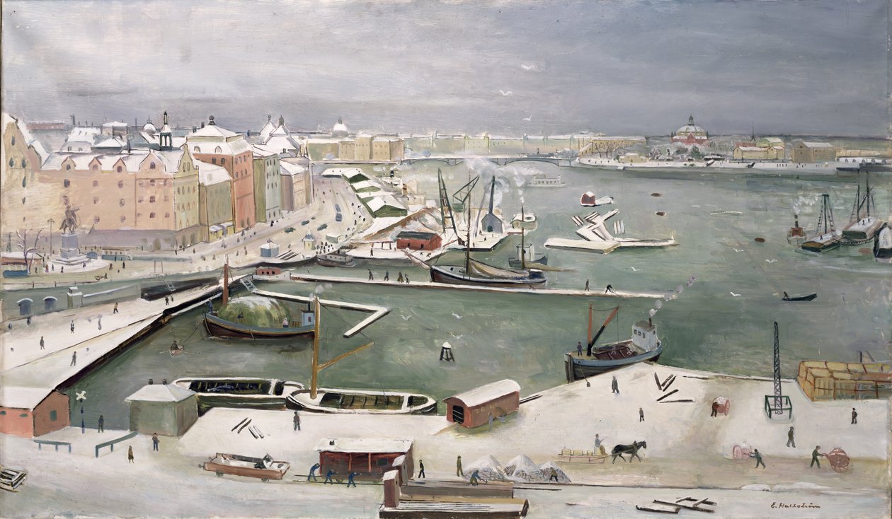 Stockholm in de sneeuw door Eric Hallström