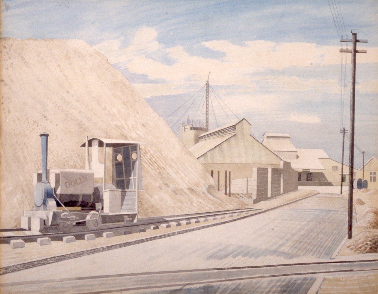 Cementfabriek door Eric Ravilious