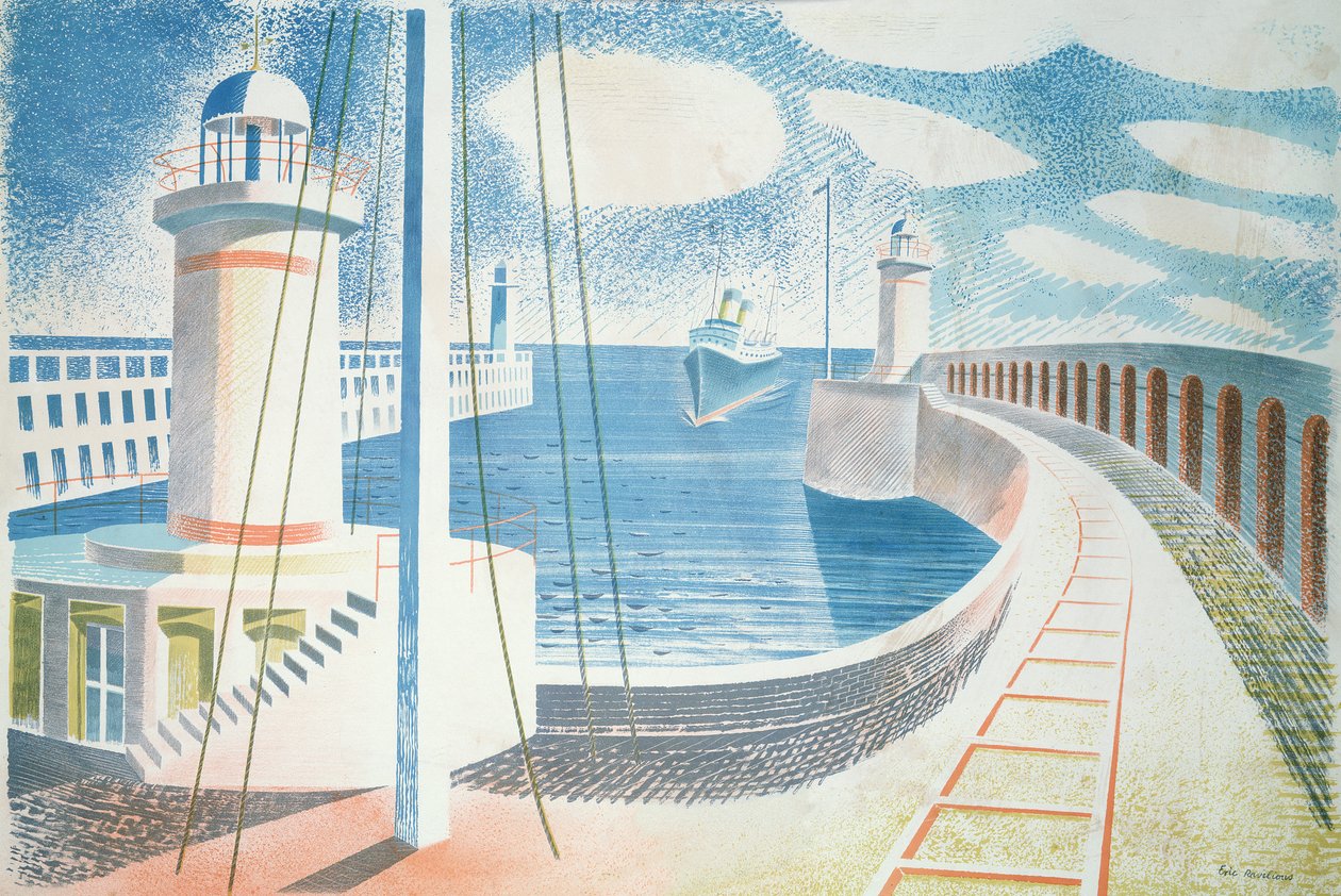 Newhaven Haven door Eric Ravilious
