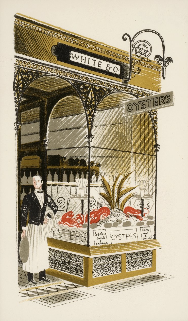 Oesterbar, ca. 1938 door Eric Ravilious