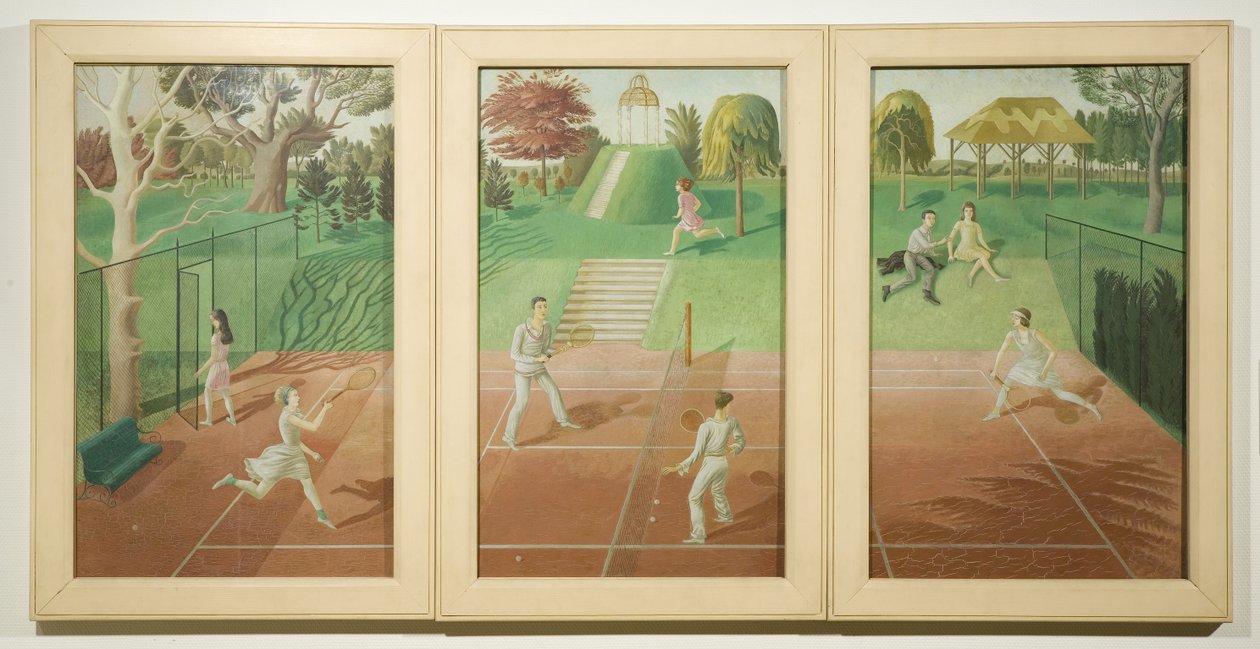 Tennis door Eric Ravilious
