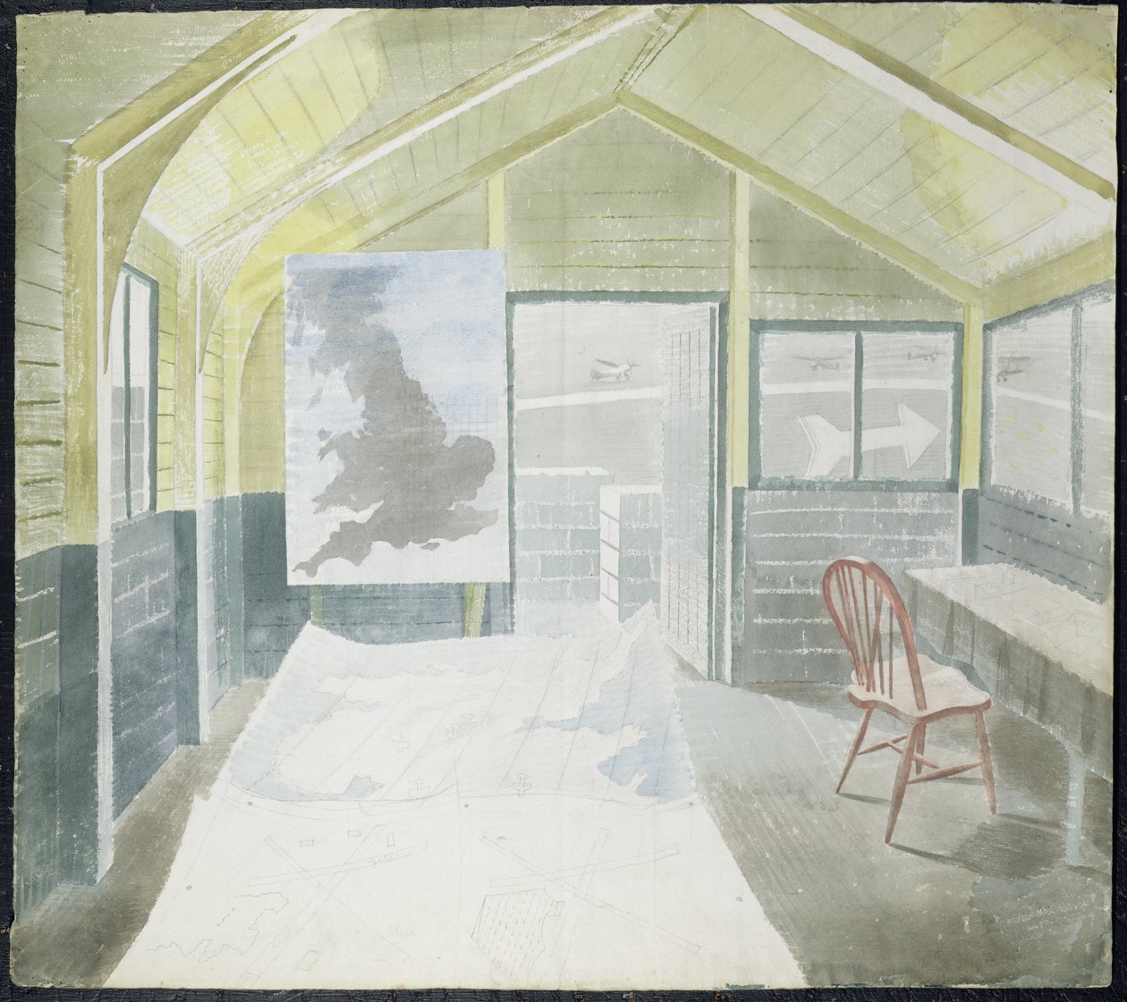 De operatiekamer, c.1941-42 door Eric Ravilious