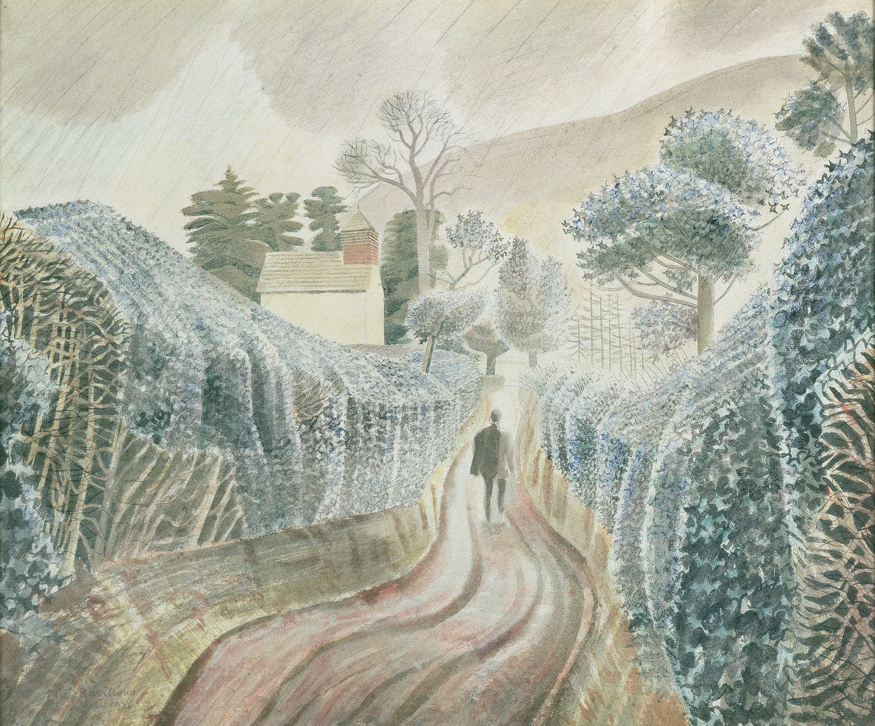 Nat Middag, 1928 door Eric Ravilious