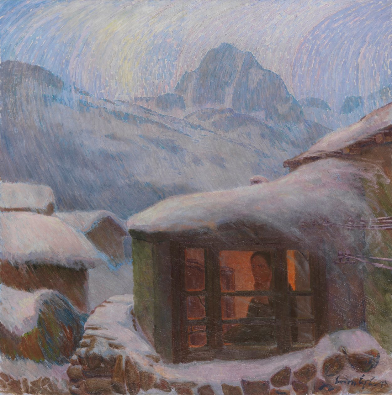 Eenzaamheid ijzel, ca. 1900 door Erich Erler