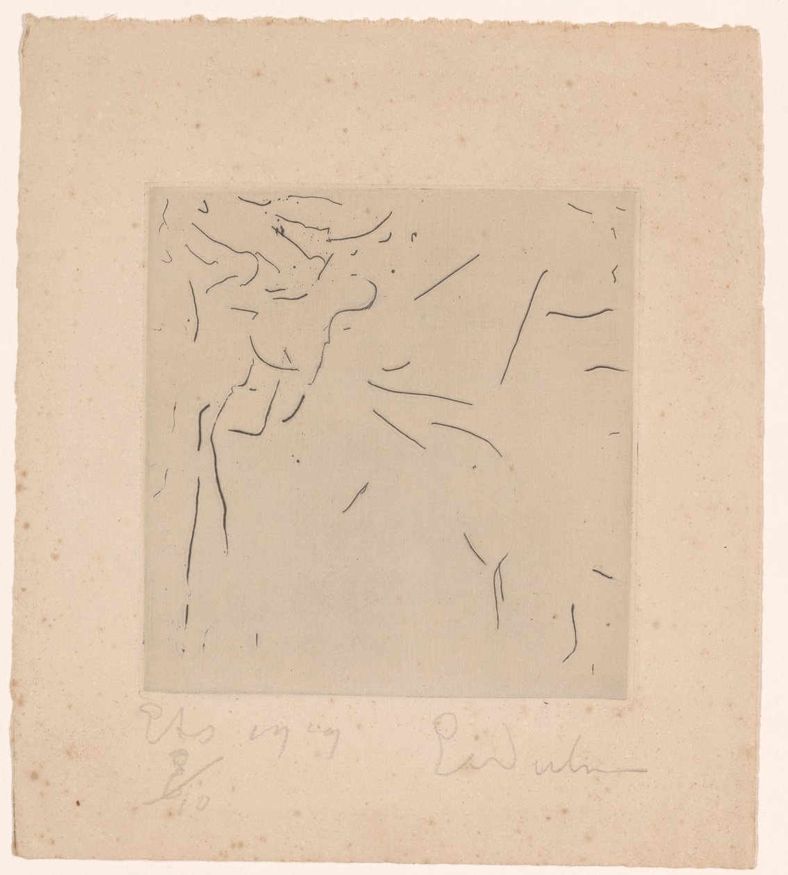 Abstracte compositie door Erich Wichmann (signed by artist)