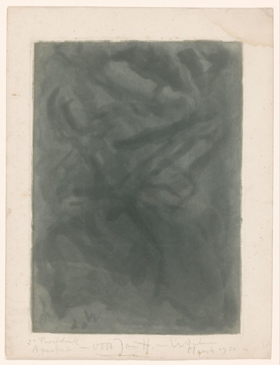 Abstracte compositie door Erich Wichmann (signed by artist)