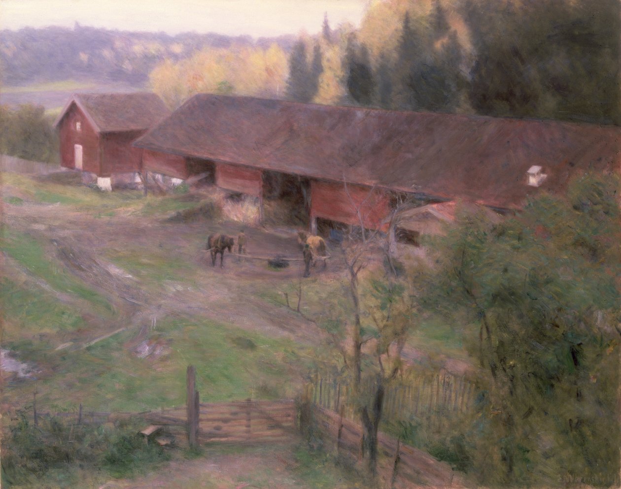 Herfst, 1891 door Erik Theodor Werenskiold