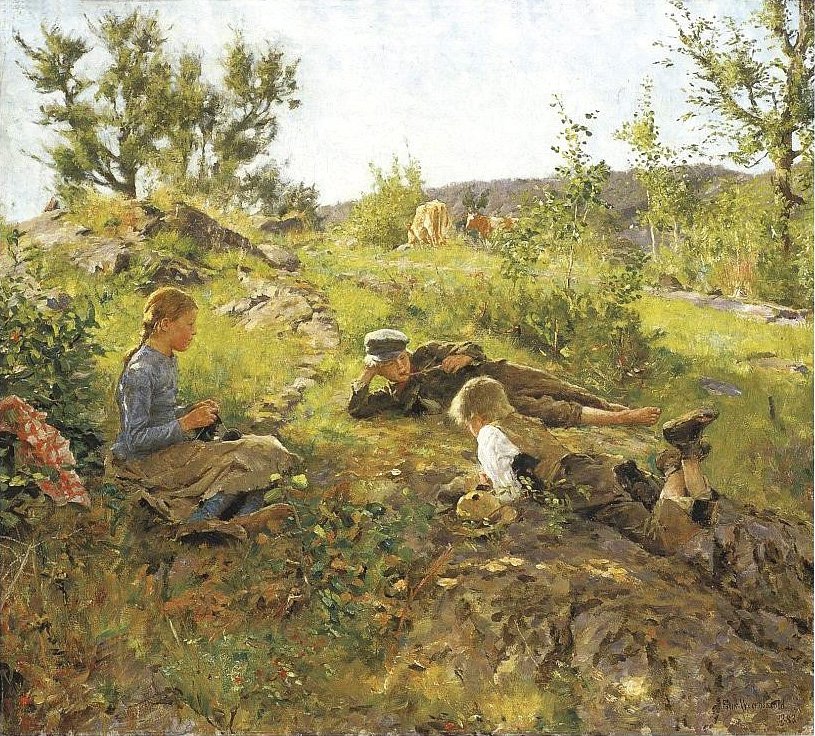 Herders bij Taty door Erik Theodor Werenskiold