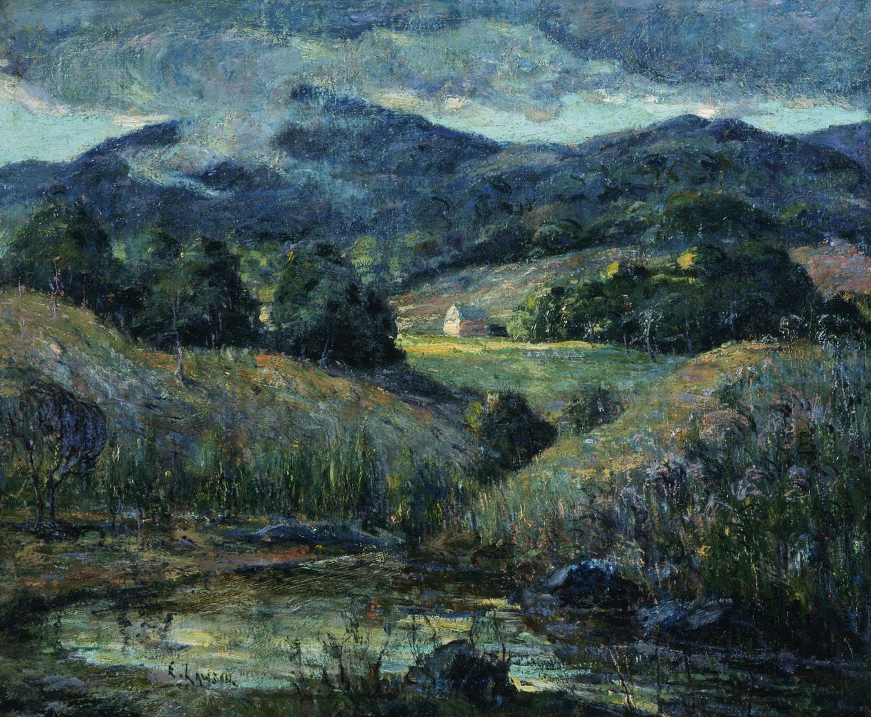 Naderende storm door Ernest Lawson
