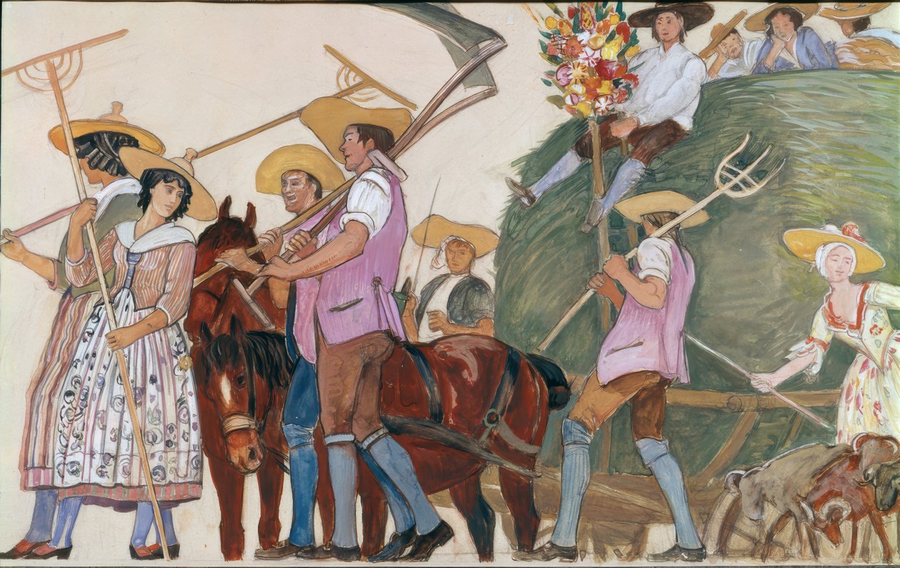 Processie, De hooiwagen door Ernest Bieler