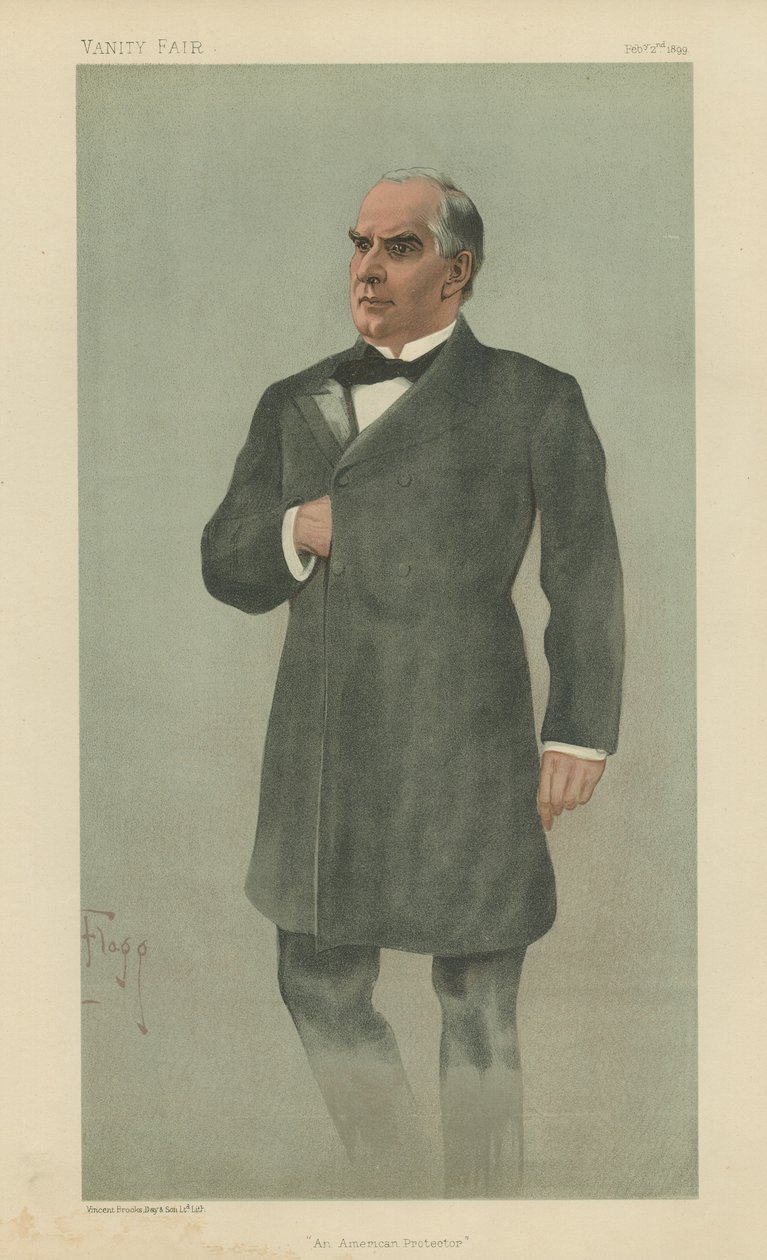 William McKinley (kleurenlitho) door Ernest Flagg