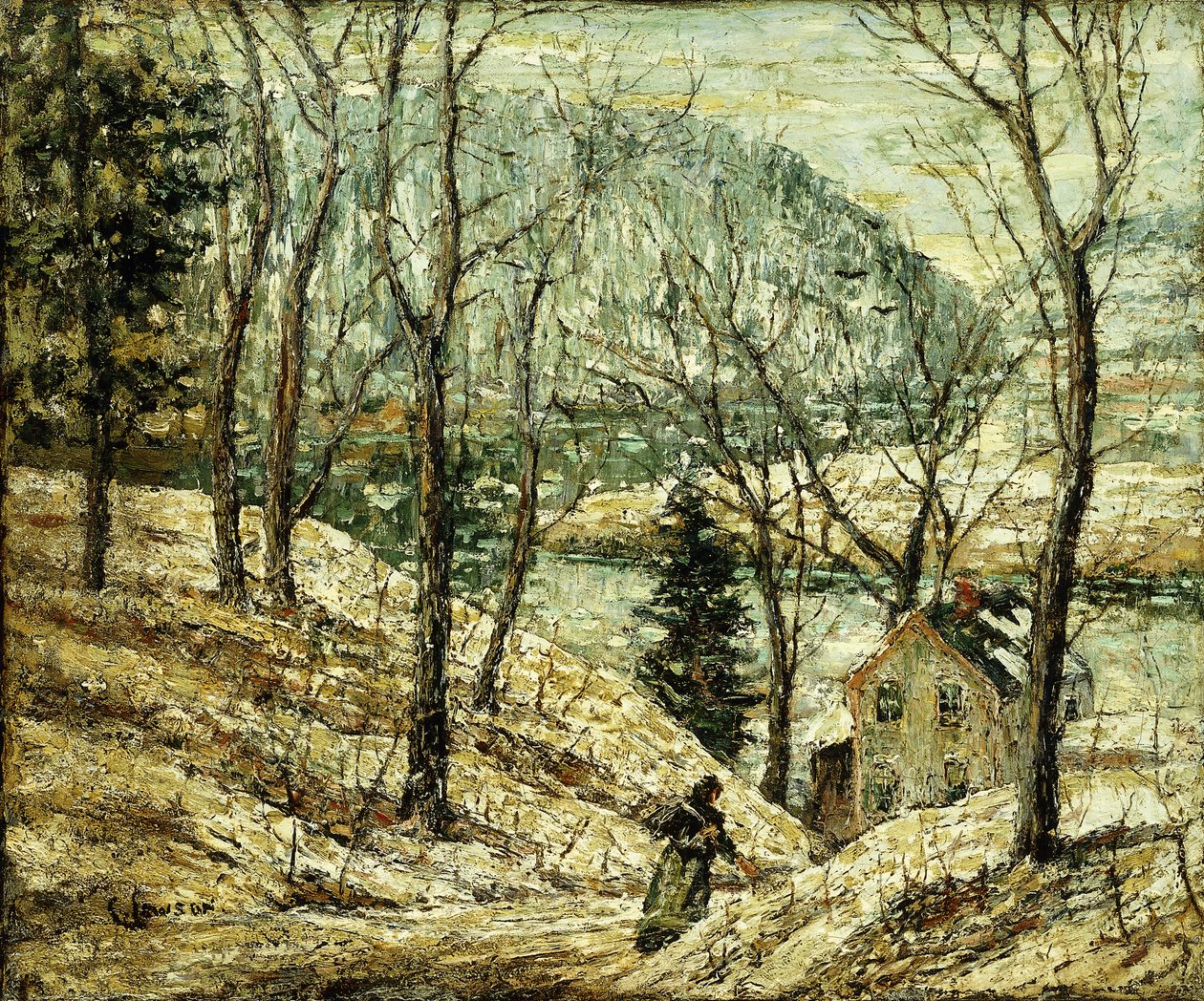 Landweg door Ernest Lawson